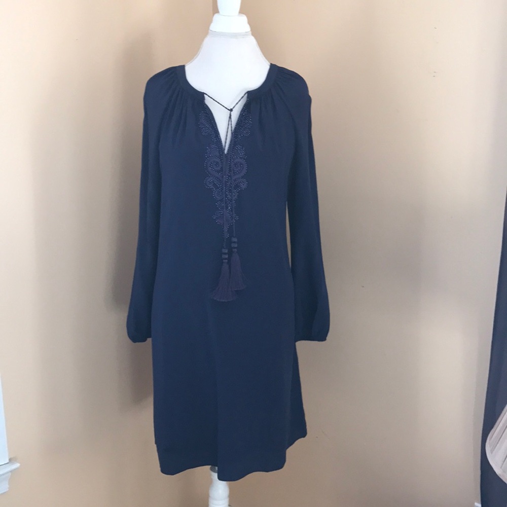 Lilly Pulitzer Navy Silk Dress